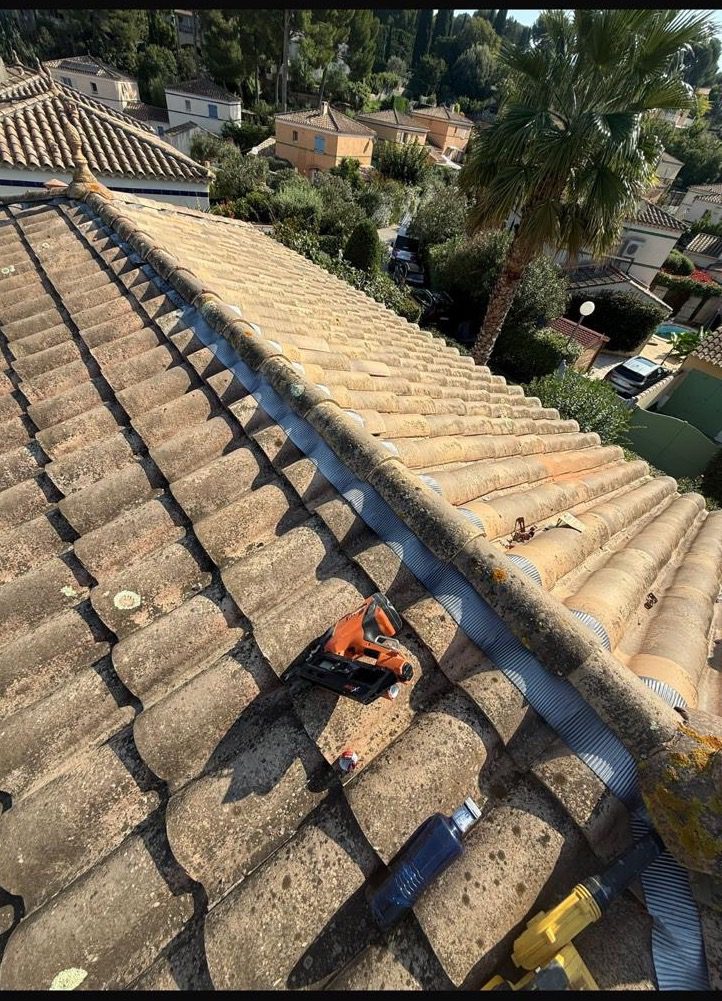 rénovation complète d'une toiture à Draguignan